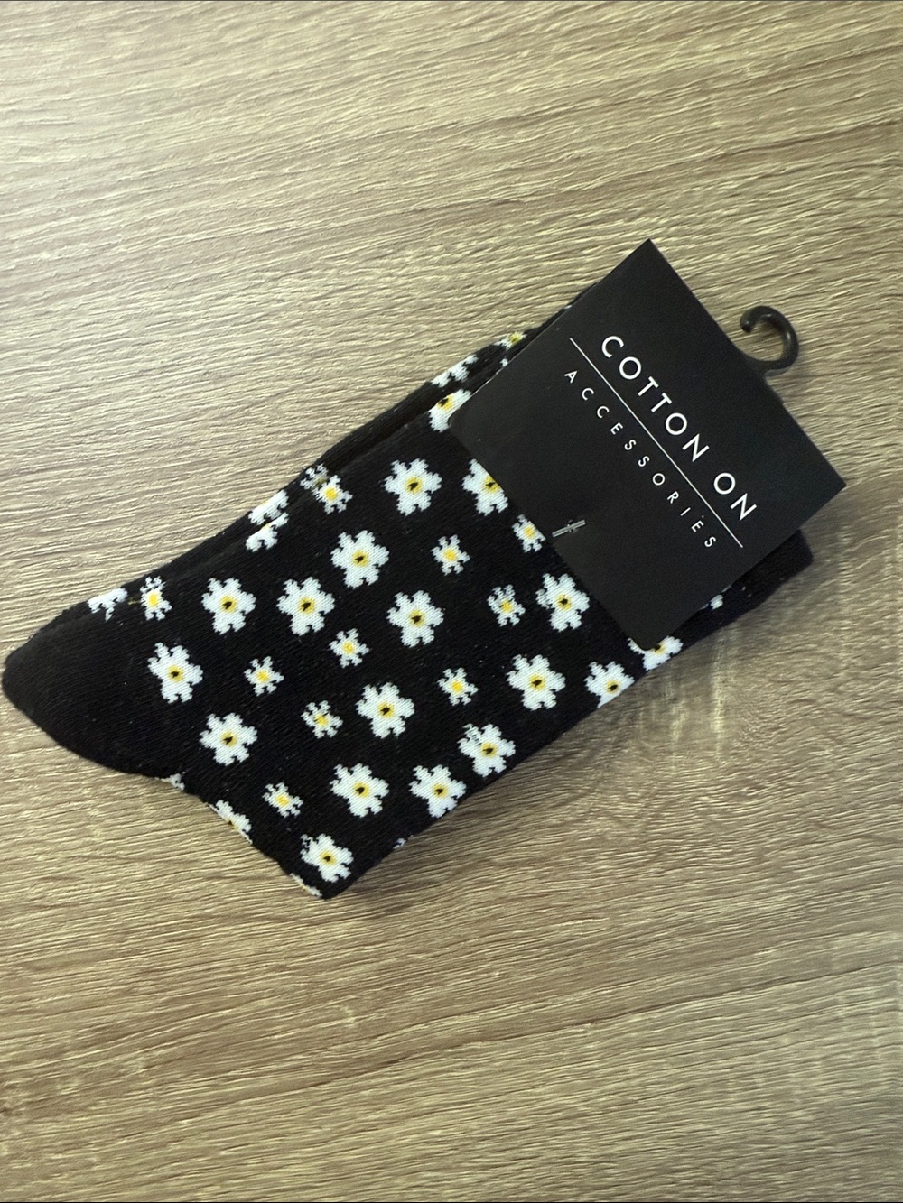 Cotton On Black Daisy No-Show Socks